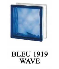 Brique en verre BLEU 1919 WAVE