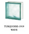 Brique en verre TURQUOISE 1919 WAVE