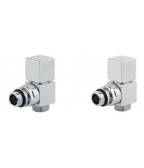 Couple robinet radiateur chr cube V581 Carlo Poletti