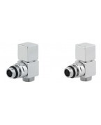 Couple robinet radiateur chr cube V581 Carlo Poletti