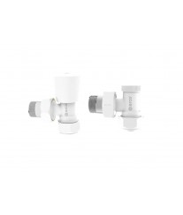 Couple robinet radiateur PEX blanc ARCO