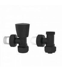 Couple robinet radiateur PEX noir ARCO