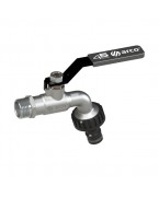 Robinet jardin chromé manette noire ARCO