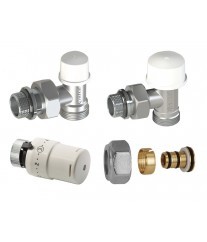 Couple robinet radiateur PEX thermostatique Arco