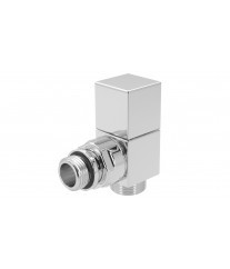 Couple robinet radiateur chrome Cube V581 Carlo Poletti