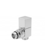 Couple robinet radiateur chrome Cube V581 Carlo Poletti