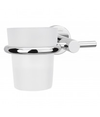 Verre plastique blanc porte-brosse à dents Yasmine SOPAL