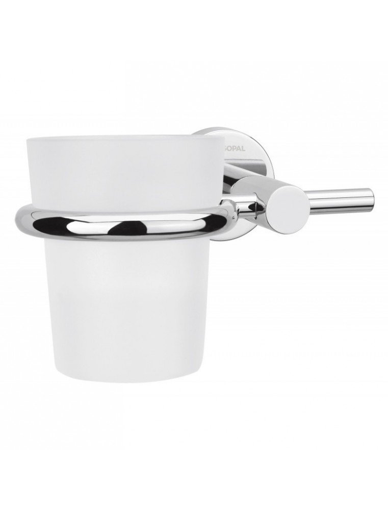 Verre plastique blanc porte-brosse à dents Yasmine SOPAL