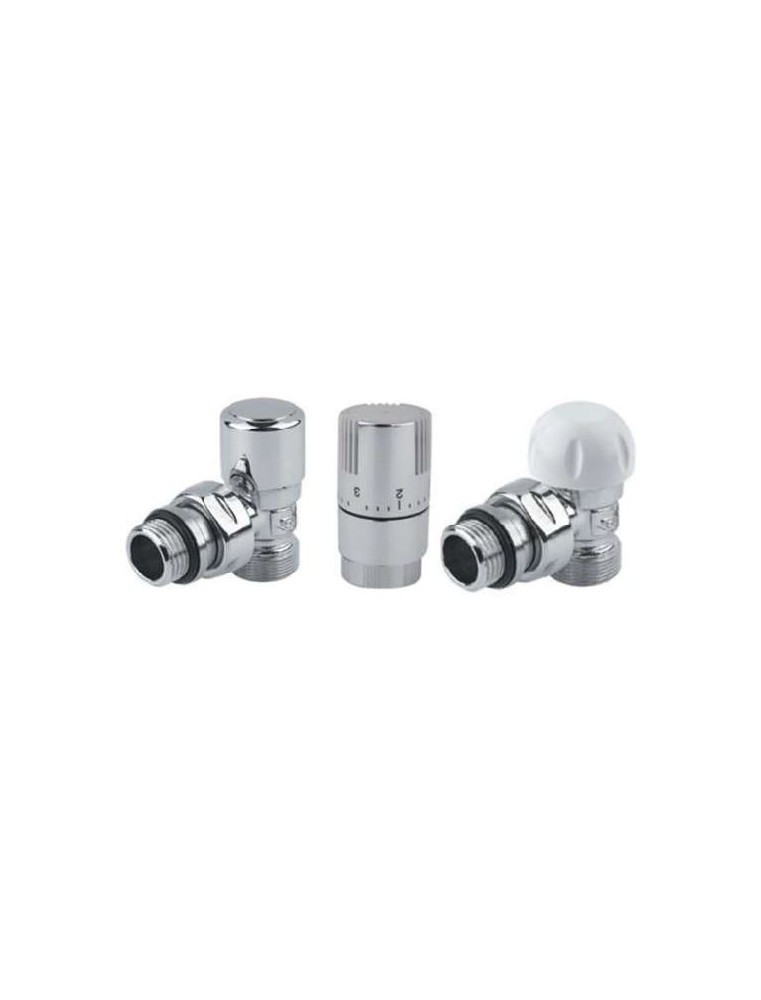 Kit chrome robinet radiateur thermostatique V1411 Carlo Poletti