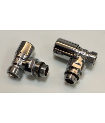 Couple robinet radiateur chrome V301 Carlo Poletti