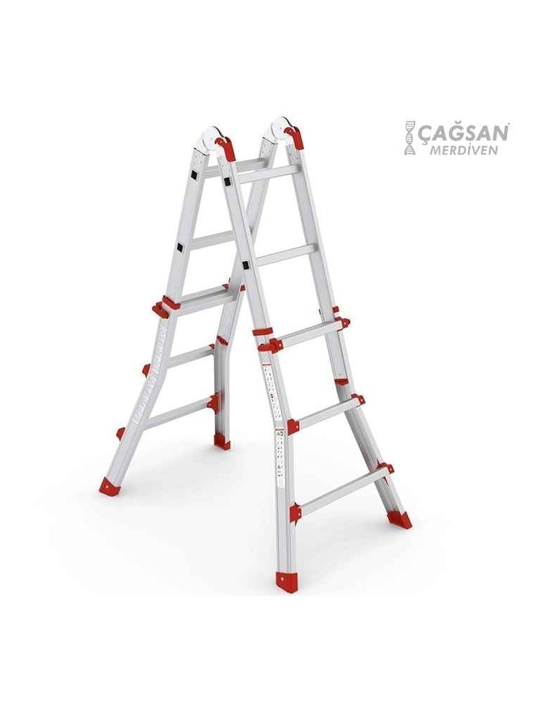 Échelle articulée aluminium Toros CK417T 4 × 4 marches 4,17 m