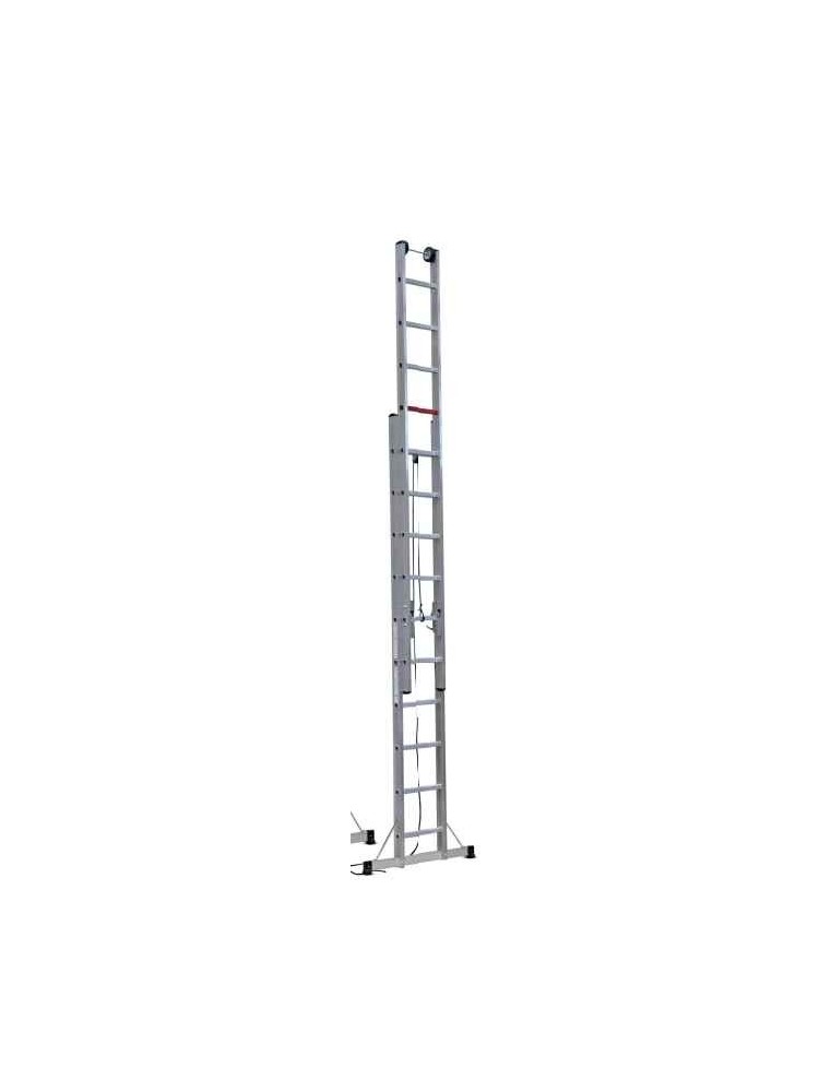 Échelle Coulissante À Corde 2 Plans Aluminium CAGSAN