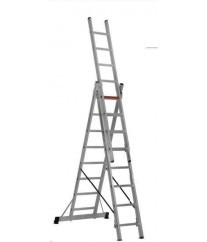 Échelle transformable 3 plans aluminium 8 marches