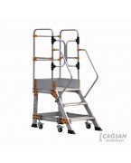 Echelle À Plate-Forme Industrielle Aluminium 3 Marches EP2 CAGSAN