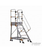 Échelle à plateforme industrielle aluminium EP4 5 marches