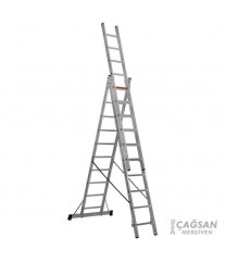 Échelle Transformable 3 Plans Aluminium – 10 Marches CAGSAN