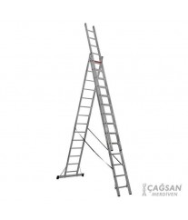 Échelle transformable 3 plans aluminium 14 marches CAGSAN