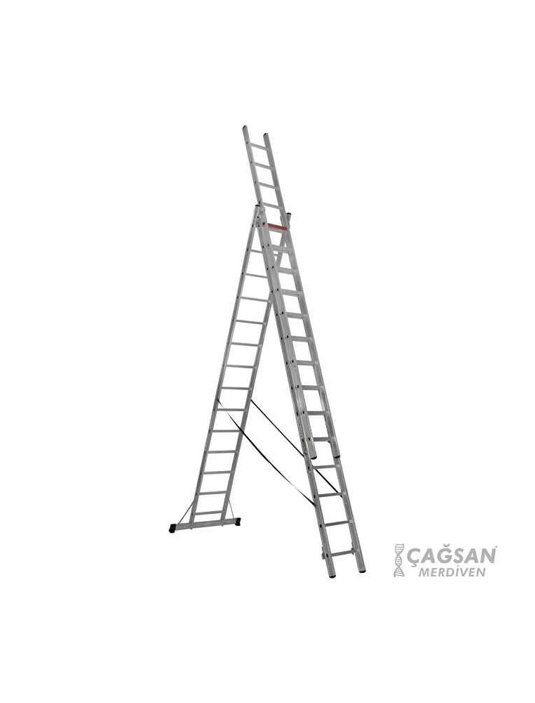 Échelle transformable 3 plans aluminium 14 marches CAGSAN