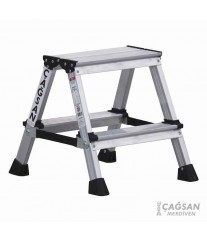 Escabeau Aluminium Accès 2 Côtés 2 Marches Olympos OL2 Cagsan