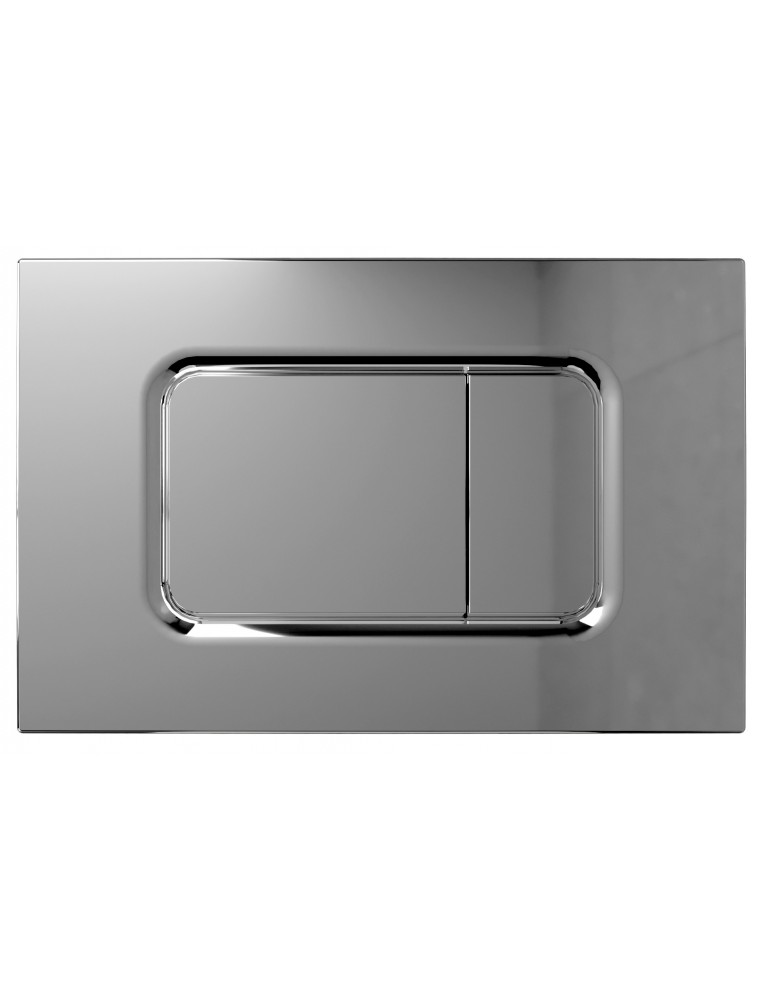 Plaque de déclenchement rectangulaire chromée SOPAL 61AQA04