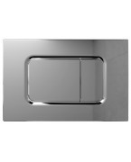 Plaque de déclenchement rectangulaire chromée SOPAL 61AQA04