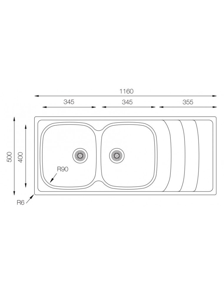 ACIER INOX ÉVIER Encastré Évier Rond Evier de Cuisine Évier respekta Portland EUR 162,46 - FR