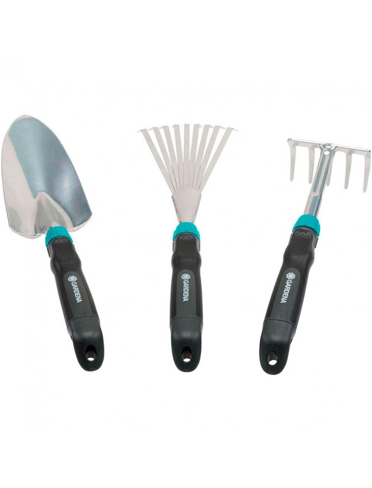 Kit 3 outils à main de jardinage acier inox GARDENA 08964-30