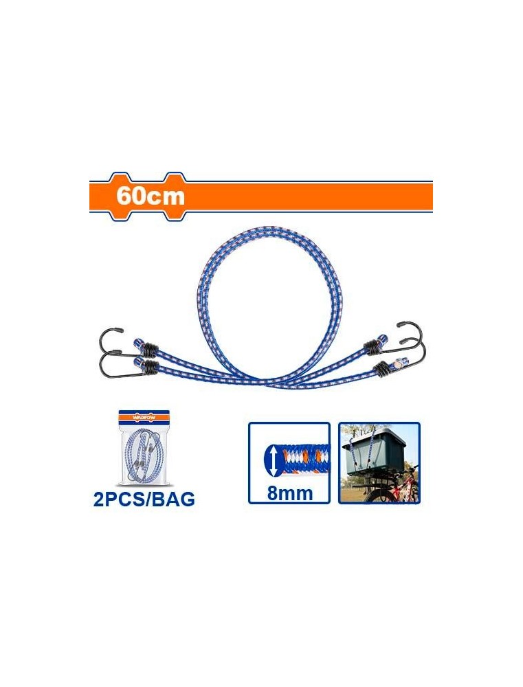 JEU DE 2 CORDES À BAGAGES 60 CM WLRP1160 WADFOW