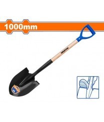 Pelle bêche acier carbone manche bois 1000 mm WADFOW WSE1347