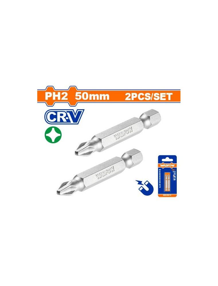 Jeu de 2 embouts PH2 x 50 mm WSV2K12 WADFOW