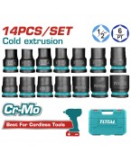 Jeu de 14 douilles à choc 1/2″ TOTAL THISTD12141