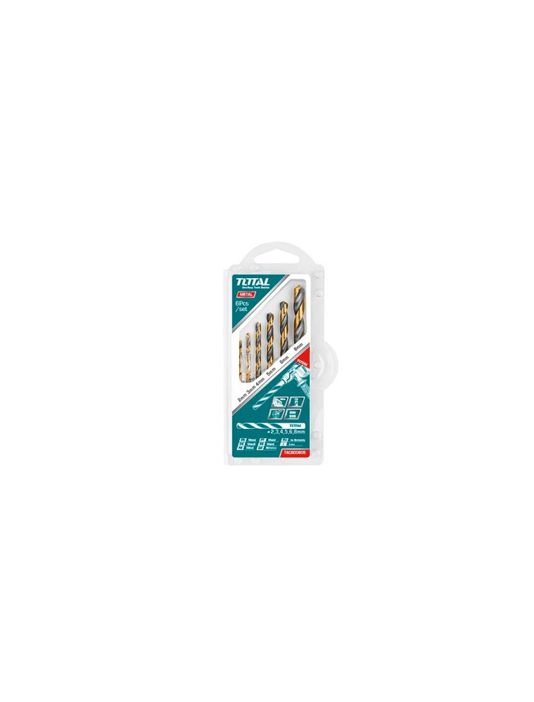 Jeu de 6 mèches HSS TOTAL TACSD0605