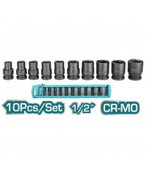 Jeu de 10 douilles à choc 1/2″ TOTAL THISTD12101