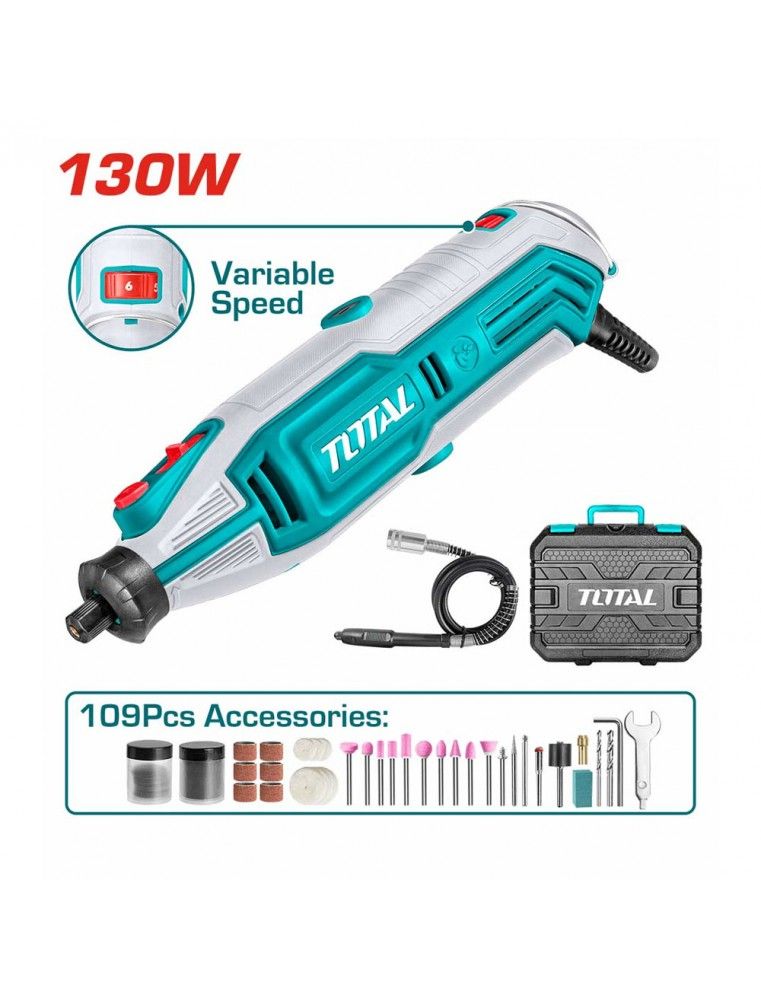 MINI MEULE MULTI FONCTION 130W + ACCESSOIRES ACCTG513326 TOTAL