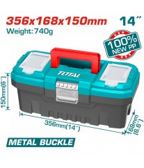 CAISSE OUTILS PLASTIQUE 14" 356 × 168 × 160 MM TOTAL