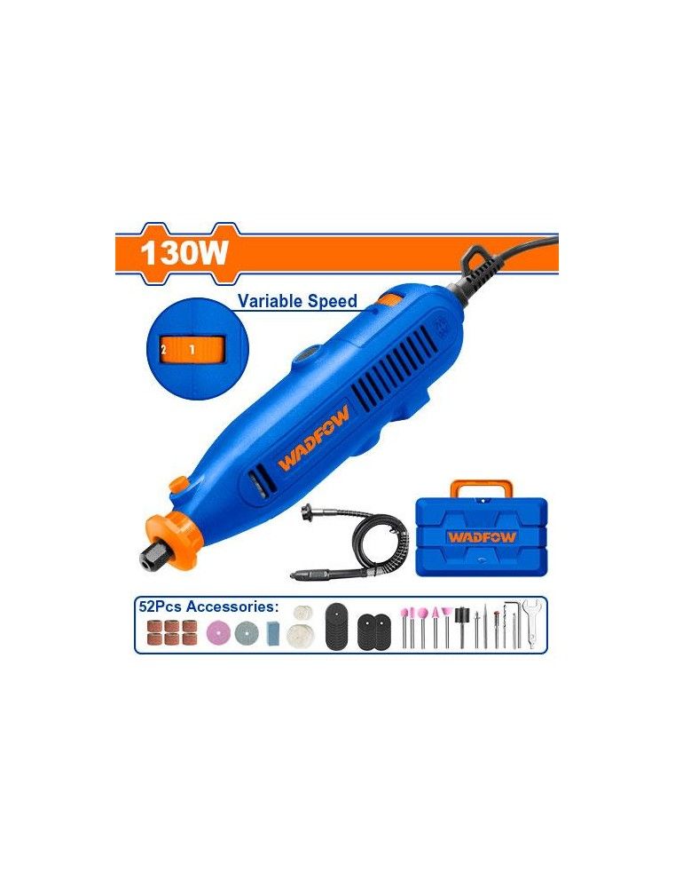 Mini meuleuse 130W avec 53 accessoires WADFOW WRY1D131