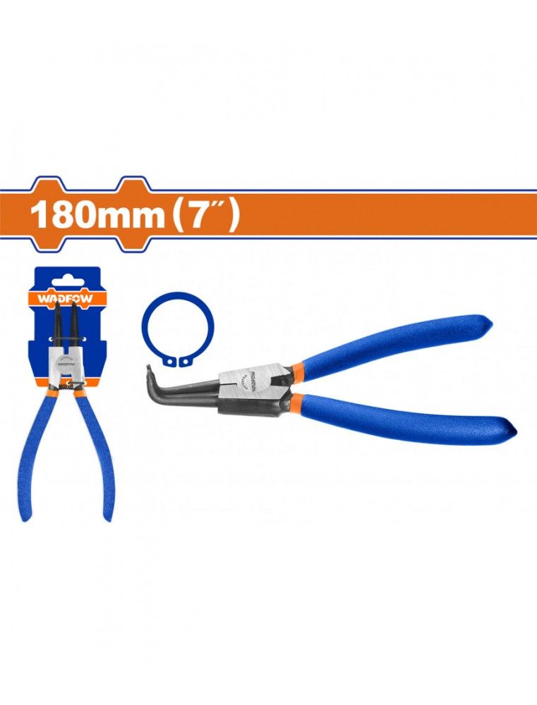 Pince à circlips coudée extérieur 180 mm WPL9C72 WADFOW
