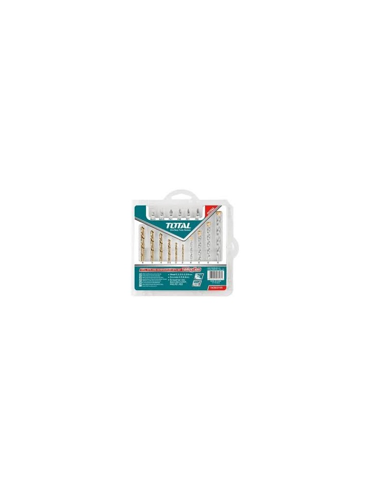 Jeu de 16 forets et embouts TOTAL TACSD3165X