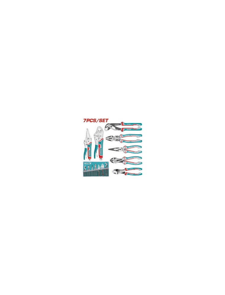 Jeu de 7 pinces TOTAL TOS23055 – Kit complet de pinces pour bricolage et maintenance