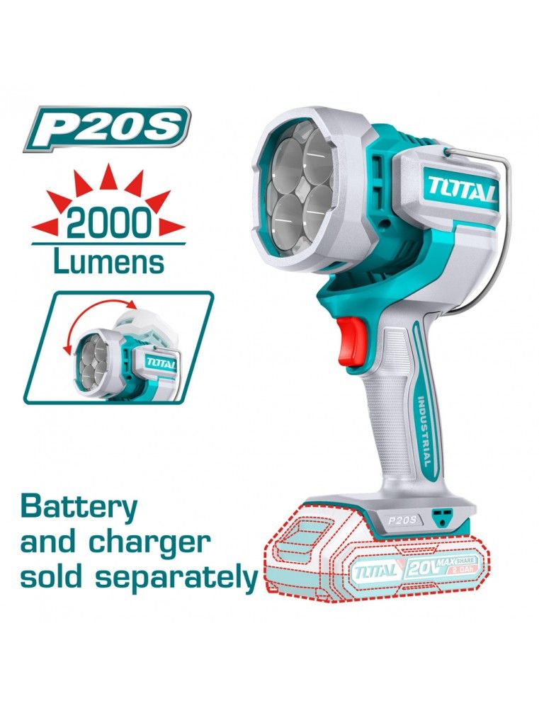 Torche sans fil 20 V 20 W TWLI2088 TOTAL