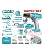 Pack visseuse-perceuse à percussion 20 V avec 165 accessoires TOTAL THKTHP11652