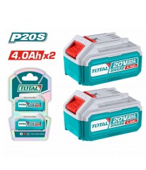 KIT 2 BATTERIE 20V 4.0 AH TOSLI240312 TOTAL