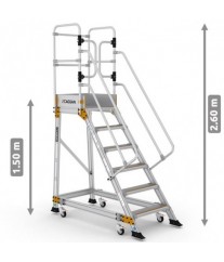 Échelle À Plateforme EP5 Industrielle Aluminium – 5 Marches + Plateforme