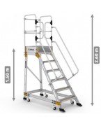 Échelle À Plateforme EP5 Industrielle Aluminium – 5 Marches + Plateforme
