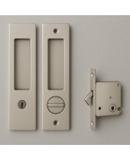 Kit porte coulissante 1006 Satiné WC STAP