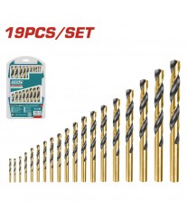 Jeu de 19 mèches HSS TOTAL TAKSDB9195 – 1 à 10 mm