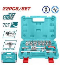 Jeu de 22 douilles 3/8″ TOTAL THT381221