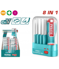 Jeu de tournevis interchangeables TOTAL THT250906 – 8 en 1