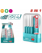 Jeu de tournevis interchangeables TOTAL THT250906 – 8 en 1
