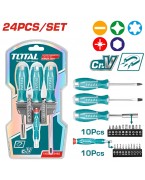 Jeu de 24 tournevis et embouts TOTAL TACSD302462